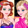 Elsa and Anna Girls Night Out
