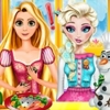 Elsa And Rapunzel Cooking Disaster