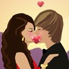 Selena and Justin Kiss-Kiss